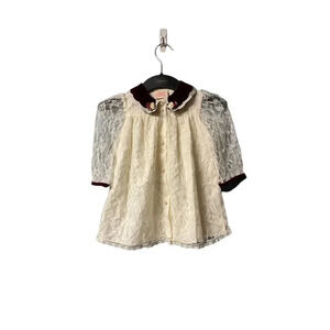 Vintage Little Precious Lace and Velvet Formal Dress‎